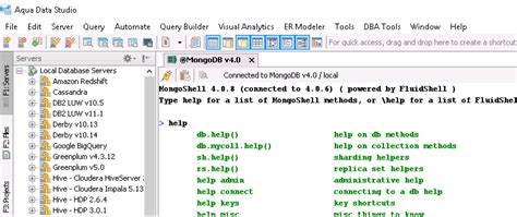 MongoShell | MongoDB | Aqua Data Studio