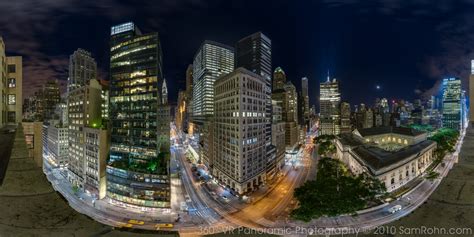 Manhattan Skyline, Night :: 360° Panorama :: Sam Rohn 360° Photography