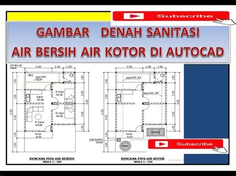 Denah Utilitas Air Bersih Dan Kotor Modern Minimalism Architecture ...