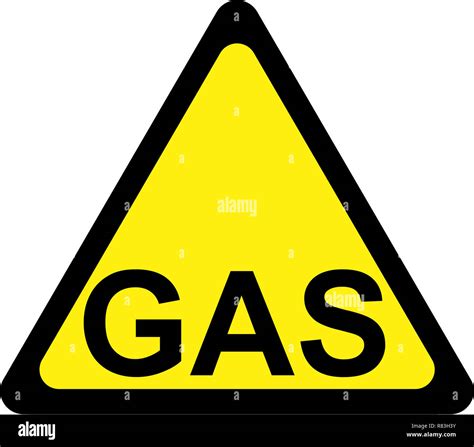 Warning sign with gas symbol Stock Photo - Alamy