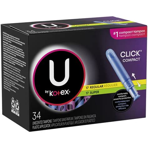 U by Kotex Click Regular & Super Tampons | Hy-Vee Aisles Online Grocery ...