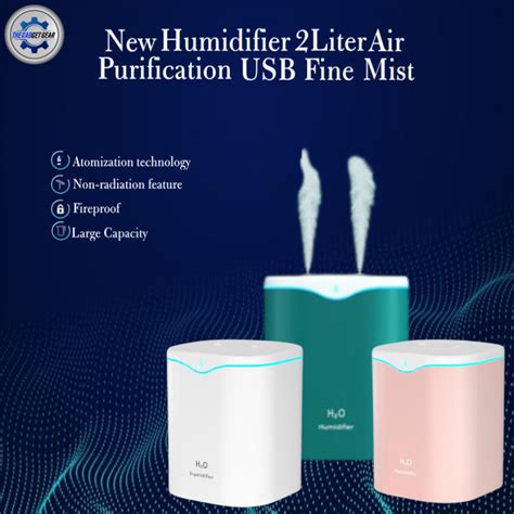 2L Air Humidifier essential oil diffuser cold mist humidifier with ...