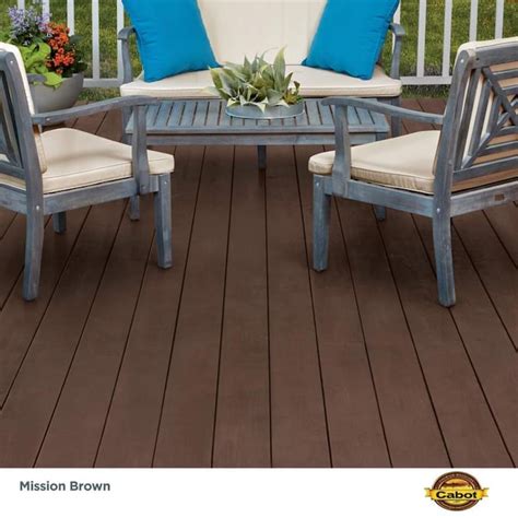 Cabot Pre-Tinted Mission Brown Solid Exterior Wood Stain and Sealer (5 ...