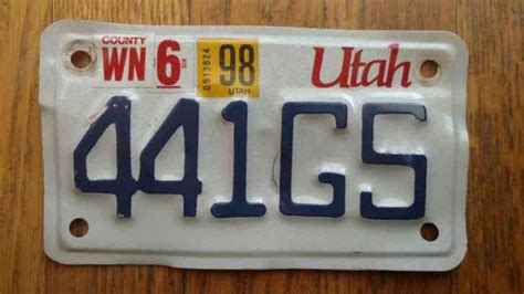 Utah License Plate 868 ASD with Tags