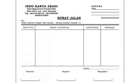 Contoh Surat Jalan yang Membuat Pengiriman Barang Lebih Lancar ...