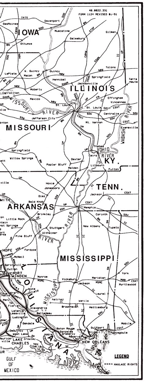 Kansas City Southern 1964 System Map