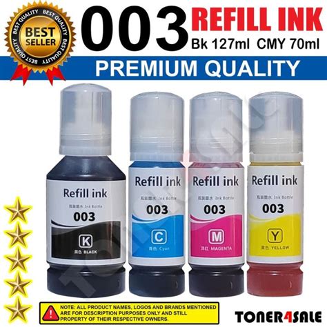 refill ink 003 for epson L3110 L3210 L1110 L1210 L1250 L3116 L3216 ...