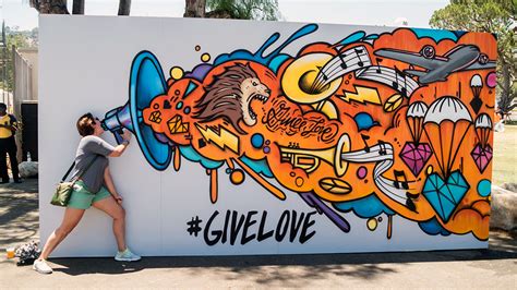 Instagram Mural for Event - Interactive Street Art for Music Festival Love