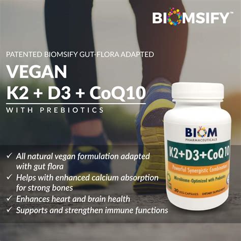 Biom Vitamin D3+K2+CoQ10 | BIOM Probiotics | Promote Bone Health