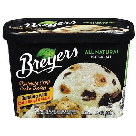 Breyers All Natural Chocolate Chip Cookie Dough Ice Cream 1.5-qt. ($3. ...