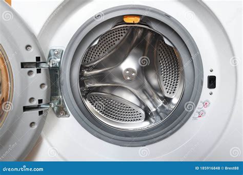 Drum of Washing Machine Dry and Clean Close-up.Washing Dryer Machine ...