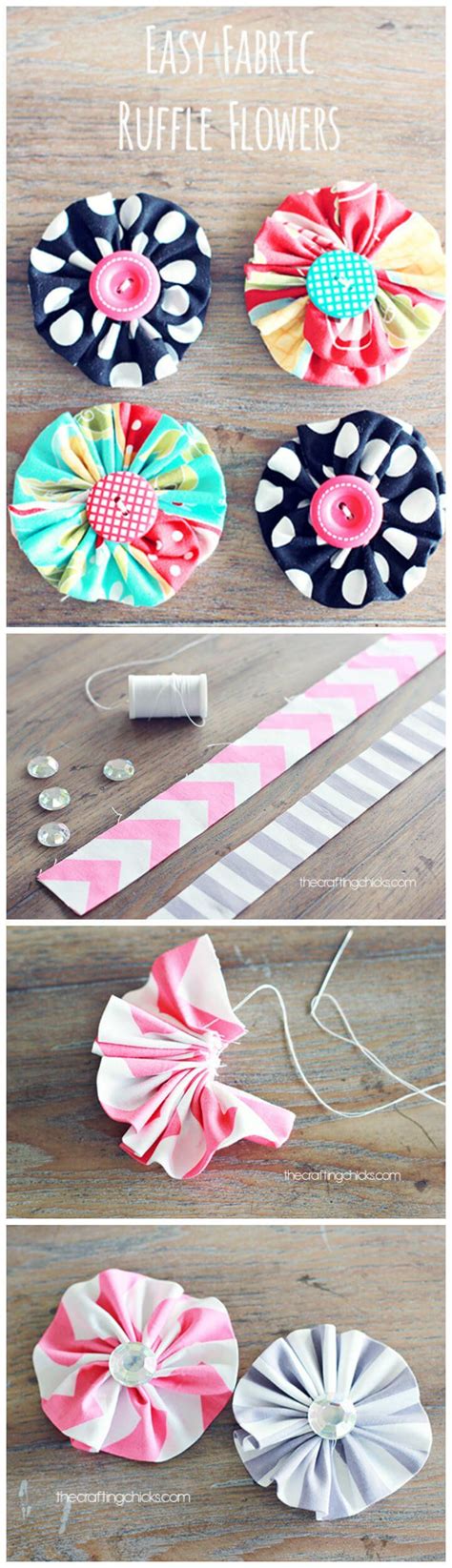 50 Easy Fabric Flowers Tutorial - Make Your Own Fabric Flowers - DIY ...