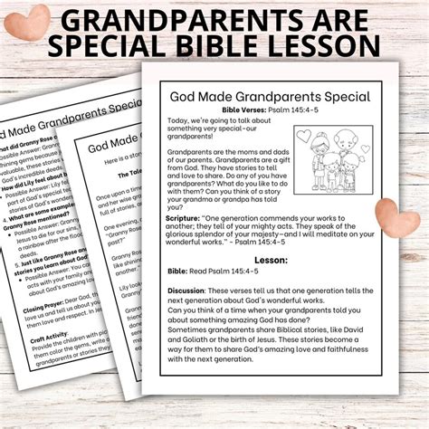 Grandparents Day Sunday School Printable Bundle, Grandparents Bible ...