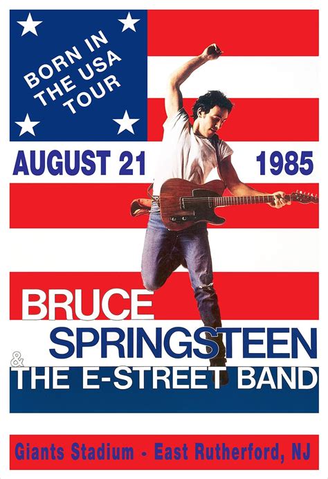 Bruce Springsteen Born in the USA Tour Concert Poster Print ...