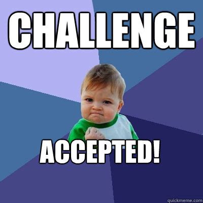 Challenge Accepted! - Success Kid - quickmeme