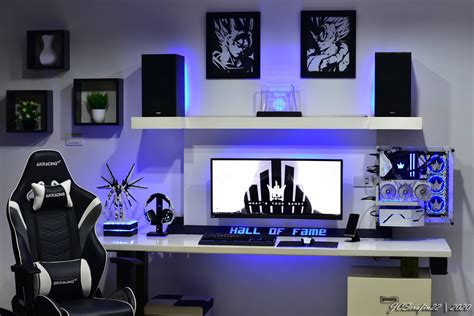 White Desk Gaming Setup, Best Gaming Setup, Gaming Room Setup, Computer ...