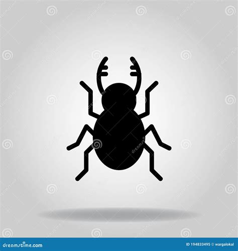 Beetle Icon or Logo in Glyph Stock Vector - Illustration of animal ...