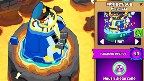 The Monkey Sub PARAGON Has NUKES?! (Update 41 Nautic Siege Core | BTD 6 ...