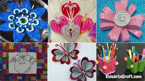 Glitter Foam Sheet Crafts Ideas - Kids Art & Craft