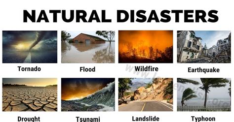 Natural Disasters: 24 English Vocabulary for Natural Disasters - Love ...