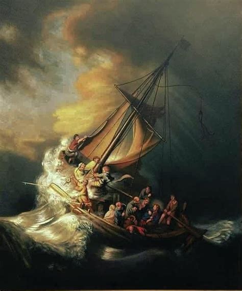 Storm On The Sea Of Galilee Painting at PaintingValley.com | Explore ...