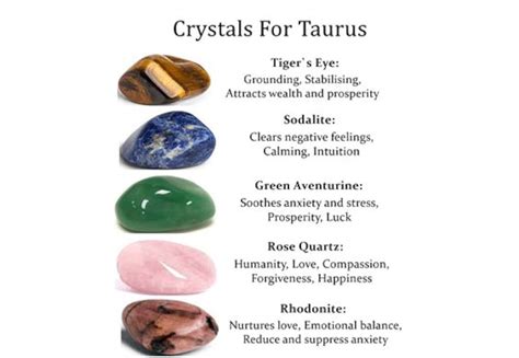 Crystals for Taurus, Zodiac Protection Tumbled Stones, Healing Crystal ...