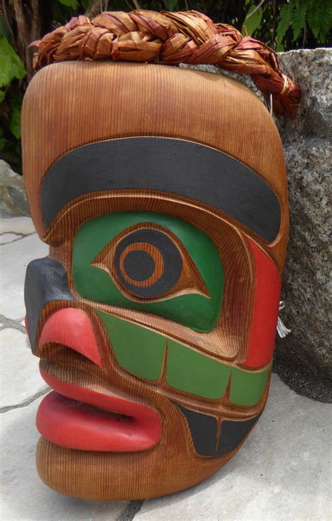 Native American Mask Northwest Coast ⋆ Copper Shield Tribal Art