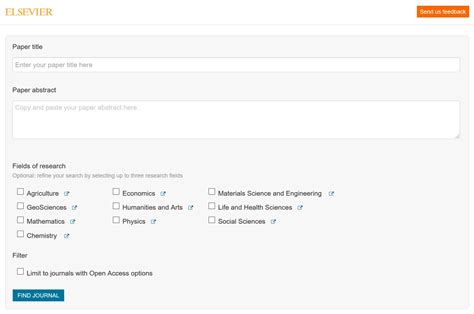 Elsevier Journal Finder: How to Select an Appropriate Journal for ...