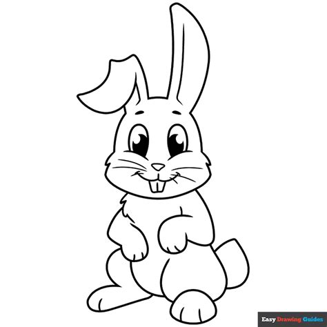 Cartoon Bunny Coloring Page | Easy Drawing Guides