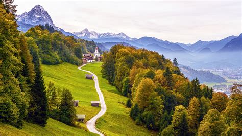 Photos Bavaria Alps Germany Garmisch-Partenkirchen Autumn 1920x1080