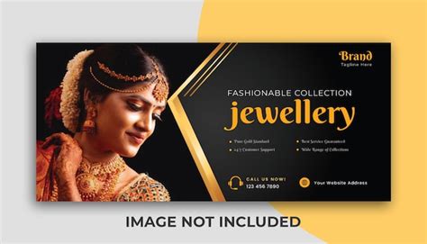 Premium Vector | Jewelry Facebook Cover Template Design