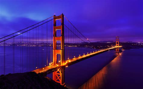 Golden Gate Bridge Night Wallpapers - Top Free Golden Gate Bridge Night ...