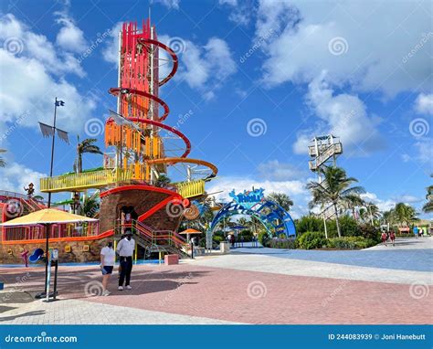 The Entrance To the Thrill Waterpark at Coco Cay Royal Caribbean`s ...