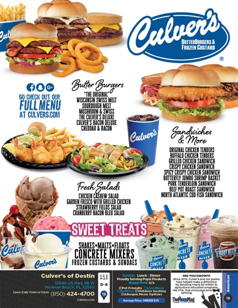 Culver's Miramar Beach - The Menu Mag