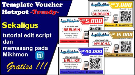 Download Template Voucher Mikhmon - 52+ Koleksi Gambar