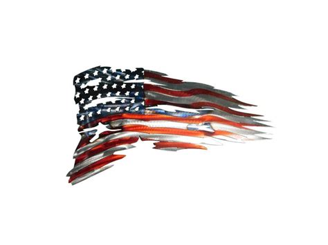 Tattered American Flag | American flag metal wall art, American flag ...