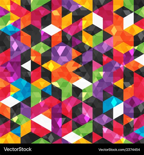 Colorful abstract pattern with geometric shapes Vector Image