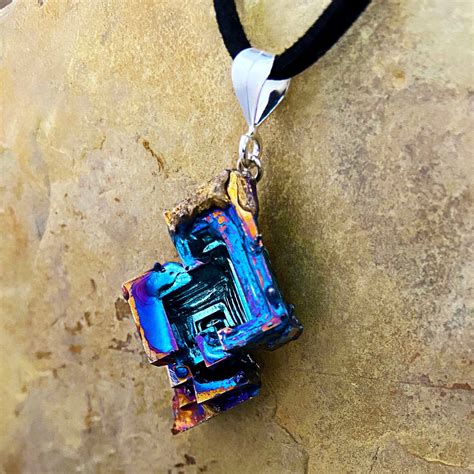 Molten Corners Bismuth Crystal Necklace Ready to ship | Etsy | Crystal ...