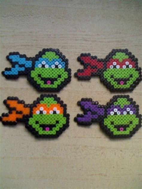 Teenage Mutant Ninja Turtles | Perler bead art, Diy perler beads, Ninja ...