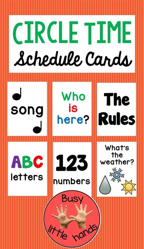 Use these visual schedule cards for your preschool circle time. Great ...