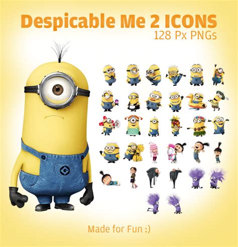 32 Despicable Me 2 minion Icons PNG - Free Vector Site | Download Free ...