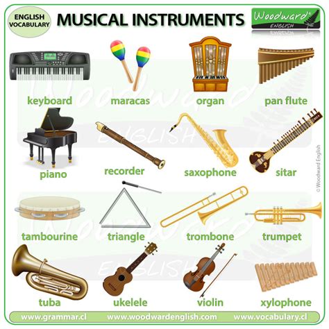 Musical Instruments - English Vocabulary List