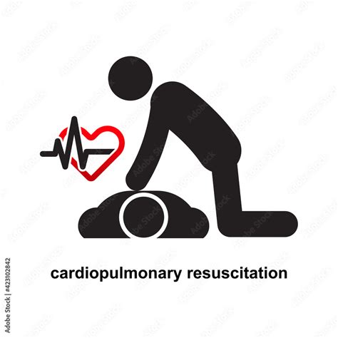 cardiopulmonary resuscitation,cpr icon isolated on white background ...