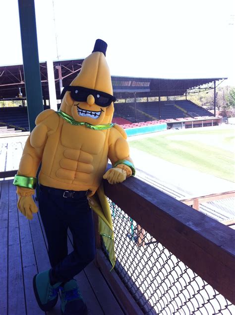 Savannah Bananas Mascot Split Lounging Around - April 8, 2016 Photo on ...