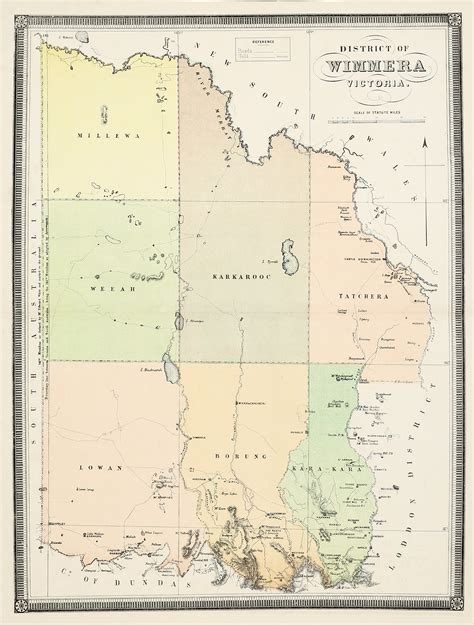 District of Wimmera Victoria. - Antique Print Map Room