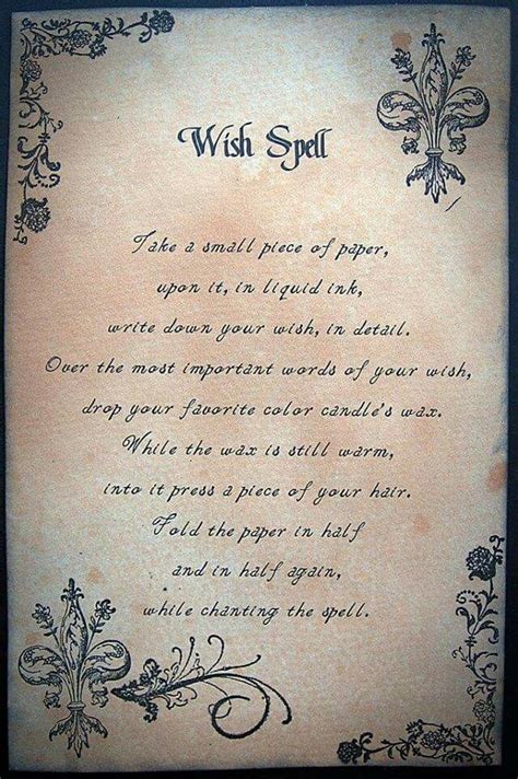 Wish spell | Witchcraft spells for beginners, Spells witchcraft, Spells ...