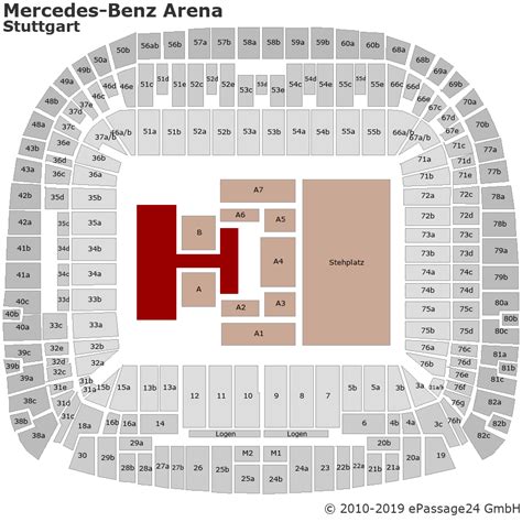 Stadionplan Mercedes Benz Arena