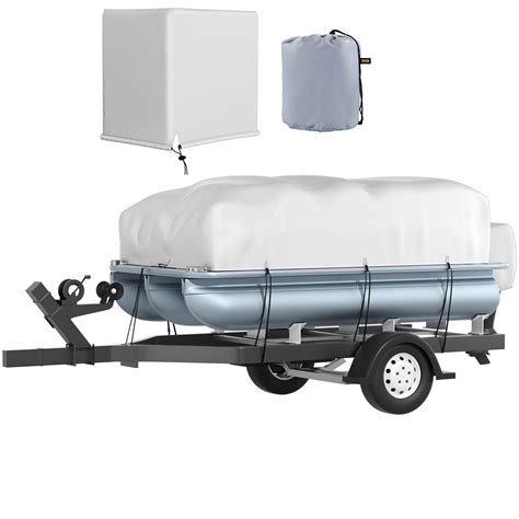 VEVOR Pontoon Boat Cover, Fit for 17'-20' Boat, Heavy Duty 600D Marine ...