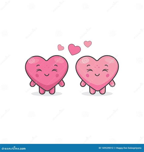 Cute Love Couple Characters in a Relationship Stock Vector ...