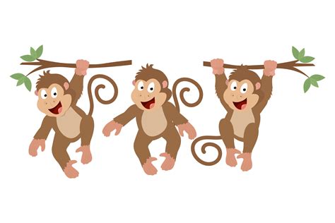 Cute Monkey Animal Cartoon Illustration Grafica di CacingTanahDesign ...